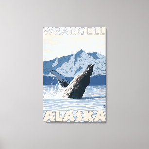 Humpback Whale - Wrangell, Alaska Canvas Afdruk