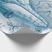 Humpbacks Blue  Map Cadeaupapier (Hoek)