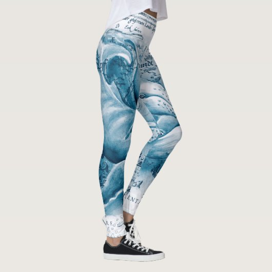 Humpbacks Blue Map Leggings (Rechts)