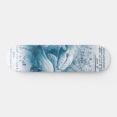 Humpbacks Blue  Map Skateboard (Horizontaal)