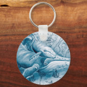 Humpbacks Blue Map Sleutelhanger (Voorkant)