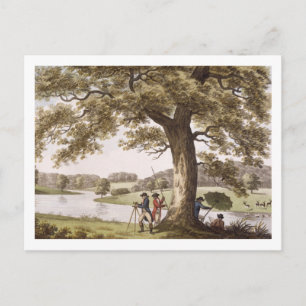 Humphrey Repton landt met Theodolite (colou) Briefkaart