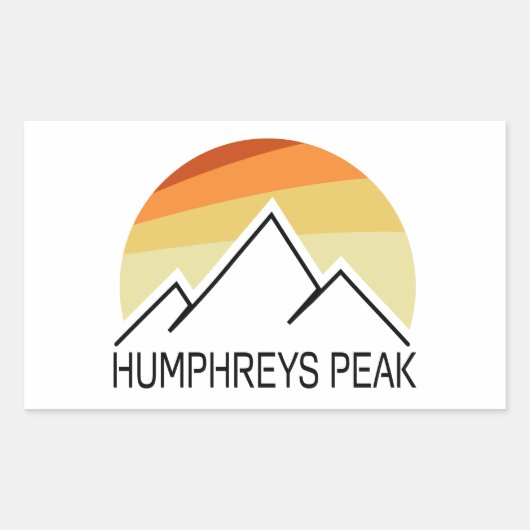 Humphreys Peak Retro Rechthoekige Sticker (Voorkant)