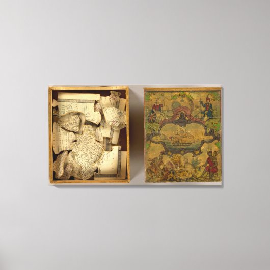 Humphries ontleed wereldkaart canvas afdruk (Voorkant)