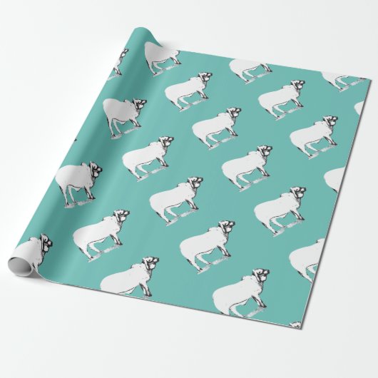 Humpie Brahman Gift Wrap Cadeaupapier (Uitgerold)