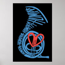 Humppa Love Blue2 Poster of Print
