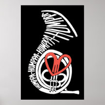 Humppa Love Red Dark Poster of Print
