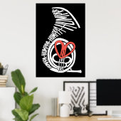 Humppa Love Red Dark Poster ou Imprimer (Bureau à domicile)