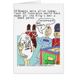 Humpty & Assurance Médicale T-shirts Drôles Cartes