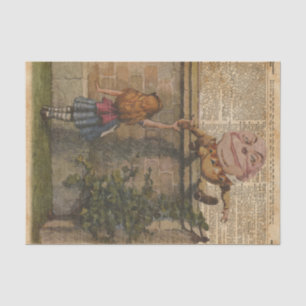 Humpty Dumpty & Alice Book Illustration Tissuepapier