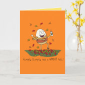 Humpty Dumpty avait une grande carte de voeux auto (Fleur jaune)