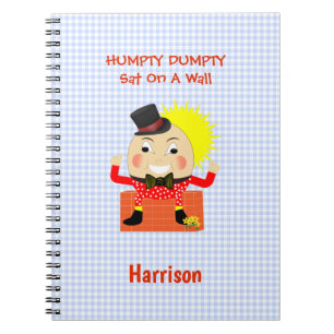 Humpty Dumpty Cute Nursery Rhyme Personalized Notitieboek