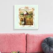 Humpty Dumpty en Alice Canvas Afdruk (Insitu (Woonkamer))