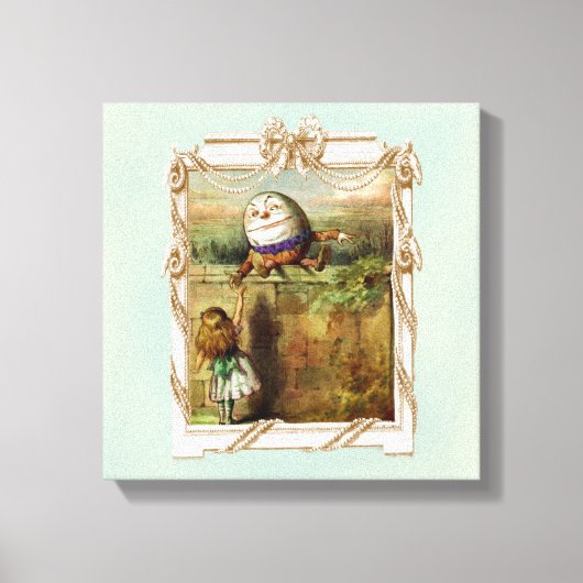 Humpty Dumpty en Alice Canvas Afdruk (Voorkant)
