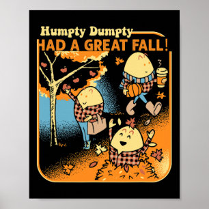Humpty Dumpty had een geweldige Herfst, grappige M Poster