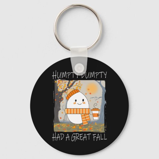 Humpty Dumpty had een grote Herfst najaar Thanksgi Sleutelhanger (Voorkant)