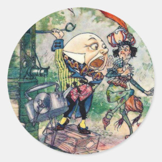 Humpty Dumpty in Wonderland Ronde Sticker