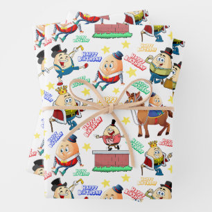Humpty Dumpty Kids verjaardagsfeestje Inpakpapier Vel