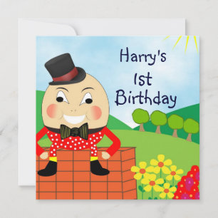 Humpty Dumpty kinder Cute Birthday Party Kaart