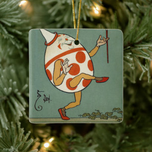 Humpty Dumpty,  moeder Goose Nursery Rhyme Keramisch Ornament