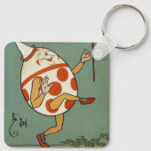 Humpty Dumpty,  moeder Goose Nursery Rhyme Sleutelhanger (Achterkant)