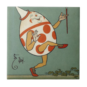Humpty Dumpty, moeder Goose Nursery Rhyme Tegeltje