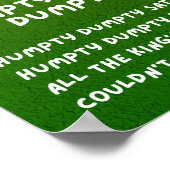 Humpty Dumpty Nursery Rhyme Classroom Poster (Coin)