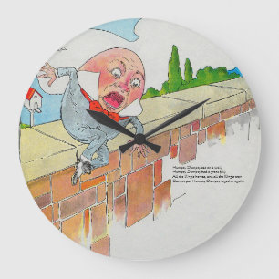 Humpty Dumpty op Muur Moeder Gans Kwekerij Rijm Grote Klok