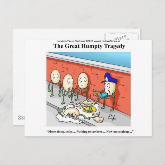 Humpty Dumpty Police Investigation Funny Gifts Briefkaart (Voorkant / Achterkant)