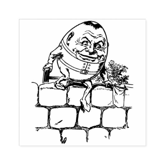 Humpty Dumpty Rubberstempel (Afrduk)