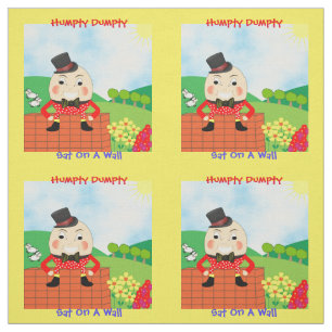 Humpty Dumpty Sat on the Wall Nursery Rhyme Design Stof
