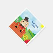 Humpty Dumpty Thleed Kids Birthday Party Editable Servetten (Hoek)