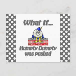 Humpty Dumpty werd geduwd Briefkaart