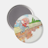 Humpty Dumpty zat aan de muur Magneet (Voorkant / Achterkant)