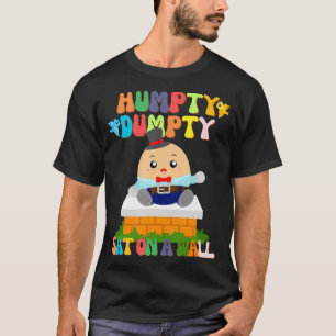 Humpty Dumpty zat op een muur voor kinderen peuter T-shirt