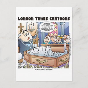 Humpty Dumptys Funeral Funny Cartoon Gifts & T - s Briefkaart
