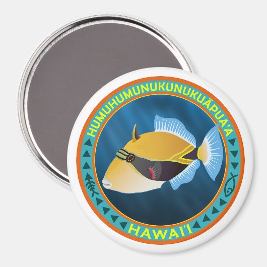 Humu Hawaii State Fish Magnet (Recto/Verso)