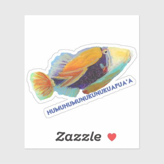 Humu Trigger Fish Hawaiian Sticker (Vel)
