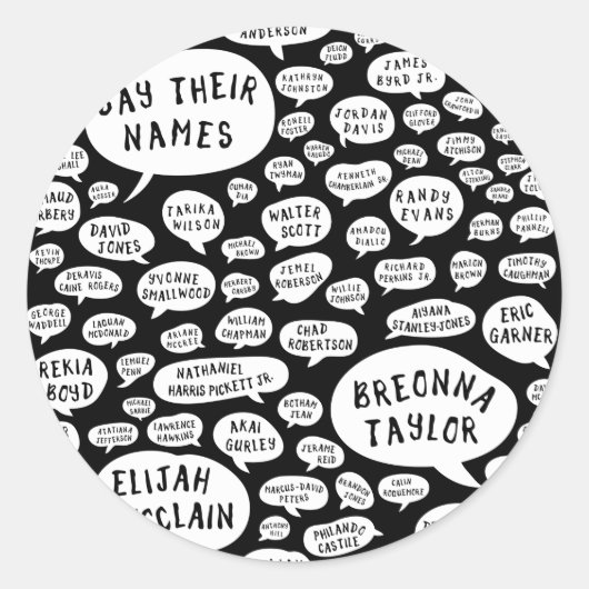 hun naam ronde sticker (Voorkant)