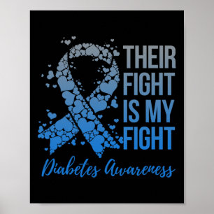 Hun strijd is mijn vechtster die diabetes steunt A Poster