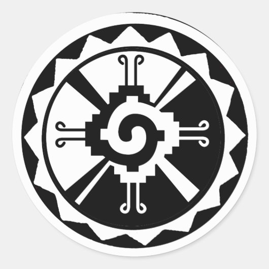 Hunab Ku Creator & Celestial Planets Ronde Sticker (Voorkant)