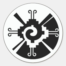 Hunab Ku - Maya Godheid Ronde Sticker