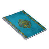 Hunab Ku Mayan symbool goud op oude steen Notitieboek (Rechterzijde)