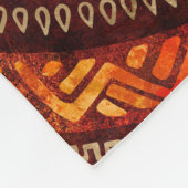 Hunab Ku Mayan-symbool Verbrandt Sinaasappel en go Fleece Deken (Hoek)