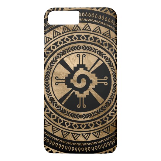 Hunab Ku Mayan symbool zwart en goud Case-Mate iPhone Case (Achterkant)