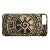 Hunab Ku Mayan symbool zwart en goud Case-Mate iPhone Case (Achterkant (Horizontaal))