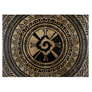 Hunab Ku Mayan symbool zwart en goud Snijplank