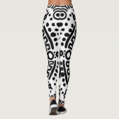 Hunab Ku Mayan symbool zwart-wit #3 Leggings (Achterkant)