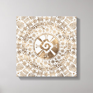 Hunab Ku Pastel Gold #2 Canvas Afdruk