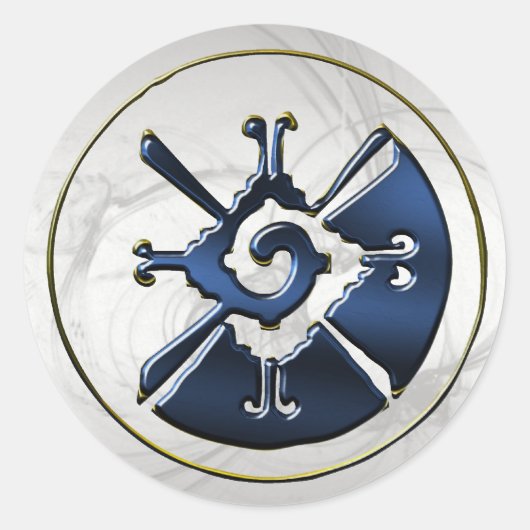 Hunab Ku Ronde Sticker (Voorkant)